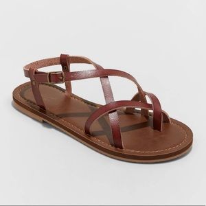 2/$10 | NWOT Universal Thread Brown Strappy Sandals